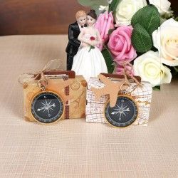 ♥ Brújulas Vintage en Maleta Boda