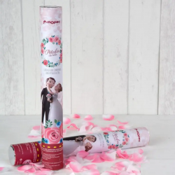 ♥ Cañón Confeti Pétalos Rosas Boda
