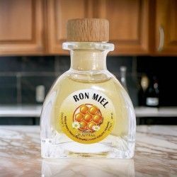 ♥ Botella Licor Ron Miel 50ML Boda