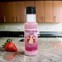 ♥ Botella Licor Fresas con Nata 25ML Boda