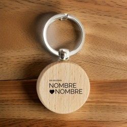 ♥ Llavero Madera Yuki Boda Personalizado