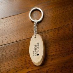 ♥ Llavero Madera Tronco Boda Personalizado