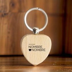♥ Llavero Madera Corazón Boda Personalizado