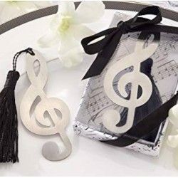 ♥ Punto de Libro Nota Musical Boda
