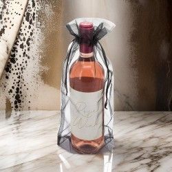 ♥ Bolsa Botella Vino Organza Boda