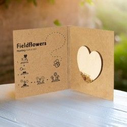 ♥ Tarjeta Corazón Semillas Flores Silvestres Boda