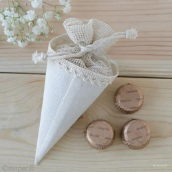 ♥ Cono Bolsa 3 Bombones Boda