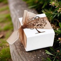 ♥ Caja Árbol de la Vida 3 Bombones Boda