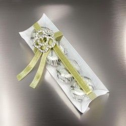 ♥ Estuche Broche Strass 4 Bombones Boda